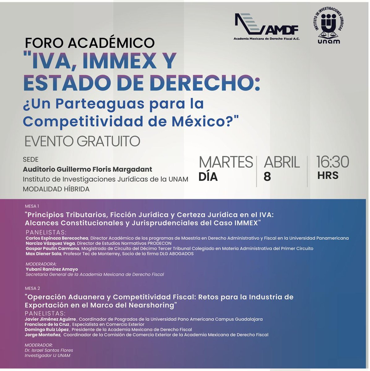domingoruizl's tweet photo. La certeza jurídica es fundamental para potenciar la competitividad, el Plan México y las inversiones.

Únete mañana al diálogo académico sobre las implicaciones de la necesaria resolución de la @SCJN

Registro: https://t.co/thf8B8AFno

 Sigue la transmisión #EnVivo en el canal de Youtube del @iijunam