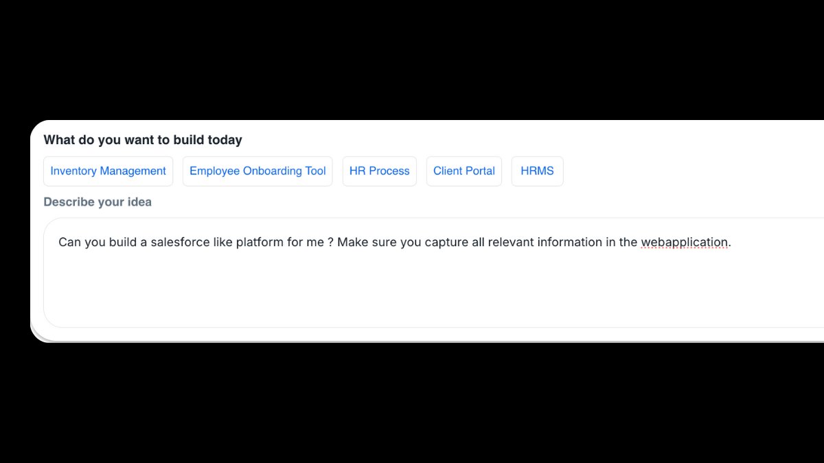 dheerajiitr7's tweet image. Trying to build @salesforce using probz ai

Frontend, backend, Auth, RBAC, middlewares and deployment all in a single go. 

What do you guys think ? Too ambitious ? 

#probz #probz_ai #vibecoding #WebDevelopment @sama #LLMs #MCP #AIAgents