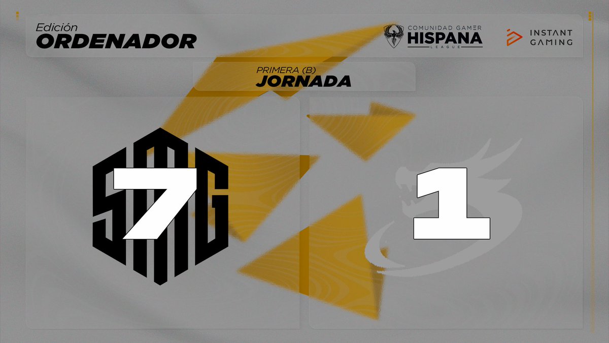 Comunidad Gamer Hispana | CGHLeague (@cgh_league) on Twitter photo ‼️ 𝐑𝐄𝐒𝐔𝐋𝐓𝐀𝐃𝐎
La primera victoria de la SEASON cae del lado de #SMG11 que vence a <a href="/BlackHoleSports/">BlackHole Sports</a> con un abultado 7-1 ✅
GG's a los dos equipos 🫡
#CGHLeague | #R6España 💛 ‼️ 𝐑𝐄𝐒𝐔𝐋𝐓𝐀𝐃𝐎
La primera victoria de la SEASON cae del lado de #SMG11 que vence a <a href="/BlackHoleSports/">BlackHole Sports</a> con un abultado 7-1 ✅
GG's a los dos equipos 🫡
#CGHLeague | #R6España 💛
