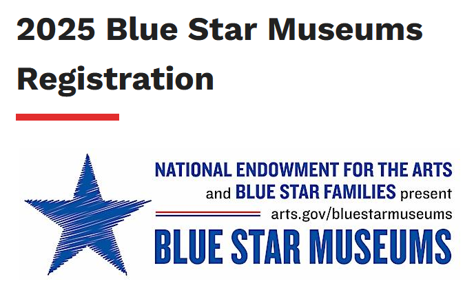 New Jersey State Council on the Arts (@njartscouncil) on Twitter photo Attention, New Jersey museums! Registration is open for Blue Star Museums 2025. This program provides free museum admission to those currently serving in the United States Military + up to 5 family members. Register here: arts.gov/initiatives/blโฆ #NJarts <a href="/NEAarts/">Nat'l Endow f/t Arts</a> <a href="/BlueStarFamily/">Blue Star Families ๐บ๐ธ</a> Attention, New Jersey museums! Registration is open for Blue Star Museums 2025. This program provides free museum admission to those currently serving in the United States Military + up to 5 family members. Register here: arts.gov/initiatives/blโฆ #NJarts <a href="/NEAarts/">Nat'l Endow f/t Arts</a> <a href="/BlueStarFamily/">Blue Star Families ๐บ๐ธ</a>