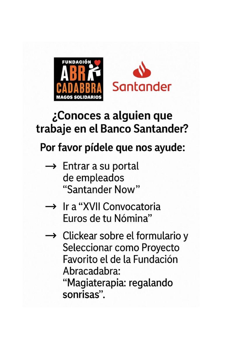 FundaciónAbracadabra ... ❤️♠️♦️♣️ (@fundabracadabra) on Twitter photo 