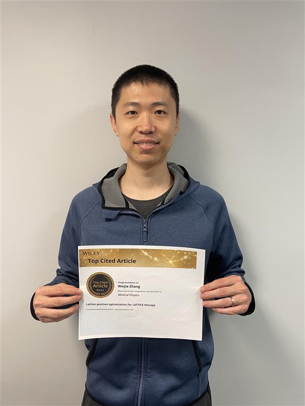 University Of Kansas Radiation Oncology (@kuradonc) on Twitter photo Congratulations to our Medical Physics Resident: Weijie Zhang, PGY1 in receiving an award for Top Cited Article over "Lattice Position Optimization for LATTICE Therapy".
<a href="/KURadonc/">University Of Kansas Radiation Oncology</a> <a href="/KUcancercenter/">KU Cancer Center</a> Congratulations to our Medical Physics Resident: Weijie Zhang, PGY1 in receiving an award for Top Cited Article over "Lattice Position Optimization for LATTICE Therapy".
<a href="/KURadonc/">University Of Kansas Radiation Oncology</a> <a href="/KUcancercenter/">KU Cancer Center</a>