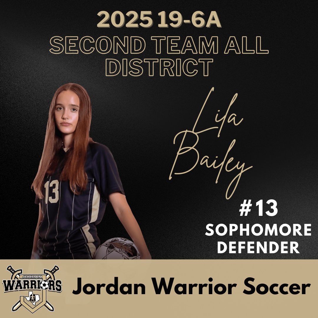 JordanGSoccer's tweet photo. Congratulations to Julia Cleary, Taylor Thompson, Lila Bailey and Natalia Villarreal for receiving 19-6A 2nd Team All District Awards! #StrongerTogether https://t.co/GPkWoRWgyu
