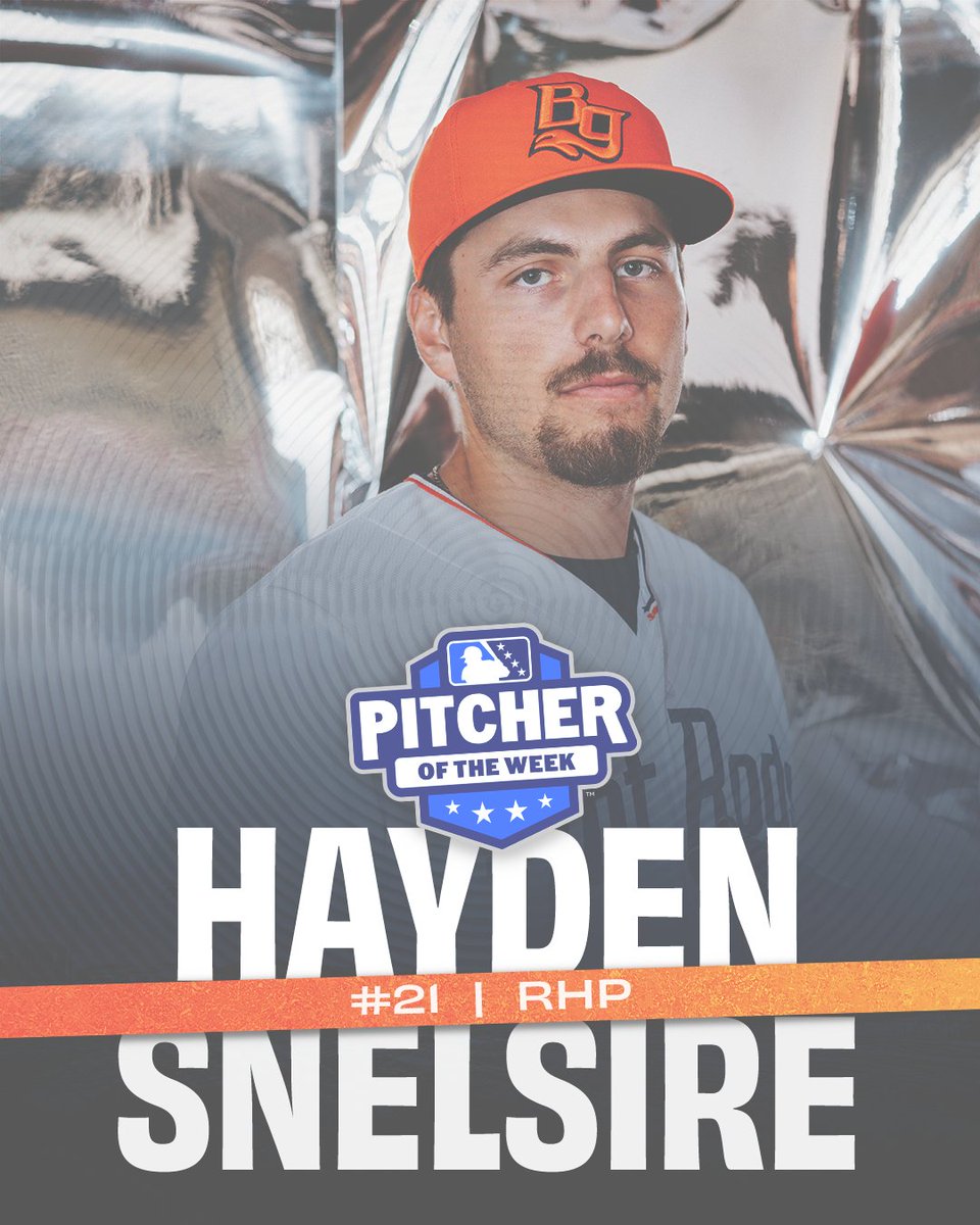 First weekend star ✅

Congratulations to Hayden Snelsire, this week's South Atlantic League Pitcher of the Week!!

#RevItUp | #MiLB