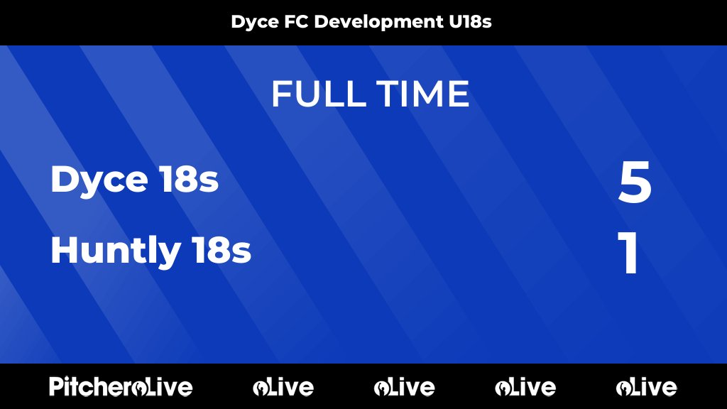 FULL TIME: Dyce 18s 5 - 1 Huntly 18s
#DYCHUN #Pitchero
dycefc.com/teams/263639/m…
