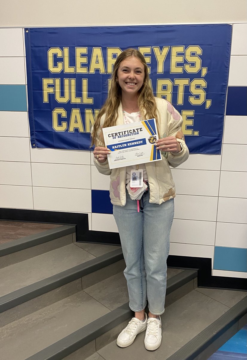 Congratulations to Ms. Kaitlyn Kennedy for earning our school nomination for the Red Apple Teacher!  We are rooting for you to win it! #RISDBelieves #RISDBeTheOne #ClearEyesFullHeartsCantLose #RISDLakeHighlands