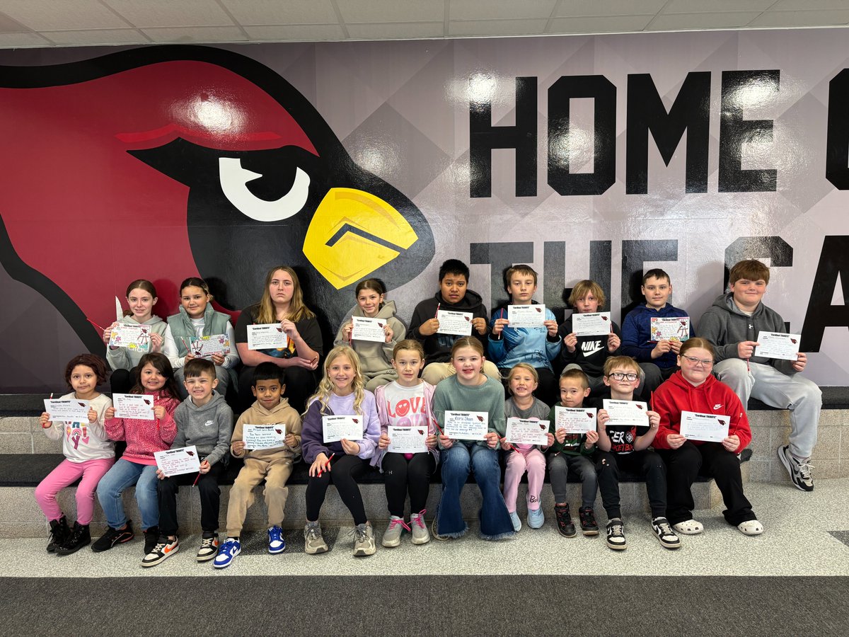 BGrensteiner's tweet photo. Magnificent Monday: Cardinal Tributes! Check out these FES students that are being honored for their above and beyond effort and attitude.  An adult has seen you do great things and has written you a personal note. Thanks for all you do students and staff! Go Cardinals! https://t.co/LMb5lqggY1