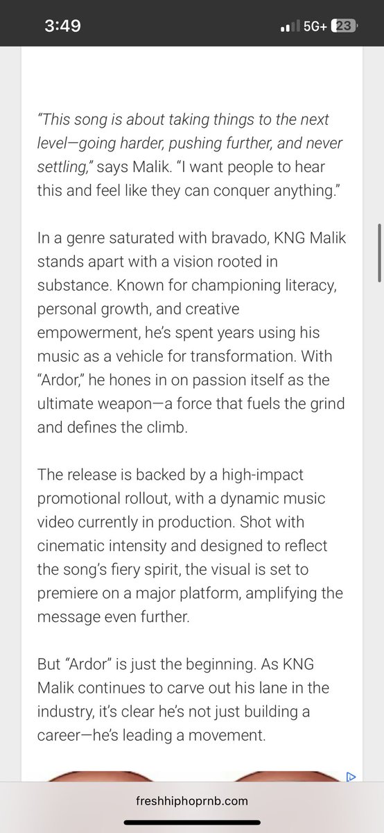 kngmalikmusic's tweet photo. @FreshHipHopRnb Thank you Rick🙏🙏 Everyone check out the blog post on my new song Ardor. 🔥 https://t.co/qEZ46pk8uL
-
Free CDs link in bio
-
#blog #bloggers #musicblog #musicphotographer #chicagobloggers #chicagoblog #rapblog #hiphopblog #musicreview #spotify https://t.co/dmU7DWTu3l