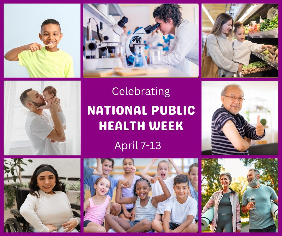 Happy National Public Health Week! This week, we're celebrating our staff and all the ways Public Health helps New Hampshire communities thrive. Thanks to everyone who works to protect and promote public health here in the Granite State! #NPHW