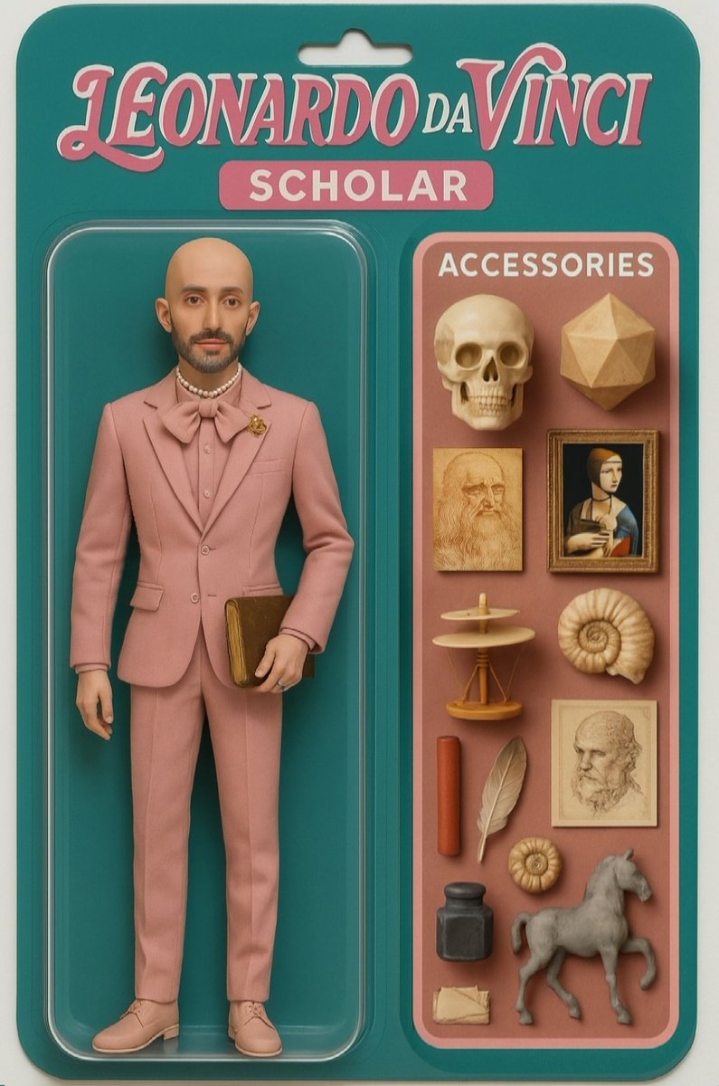 MarcoVersiero's tweet photo. 💗 voulez-vous jouer avec moi? 💗
#leonardo #davinci #scholar #actionfigure #packaging #ChatGPT #ai https://t.co/5OE015BdWM