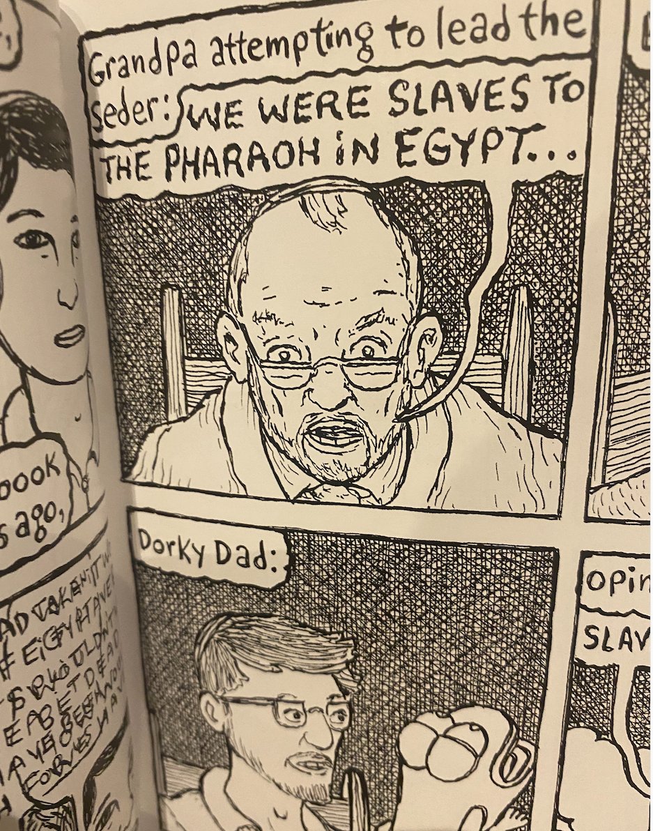 jsandler1978's tweet image. My review of One Little Goat: A Passover Catastrophe by Dara Horn / Theo Ellsworth . This graphic novel offers a fresh perspective on Passover traditions. Full review here: graphicmemoir.co.uk/f/dara-horn%E2…
@NYRBooks 
#PassoverReads #GraphicNovels #JewishStorytelling