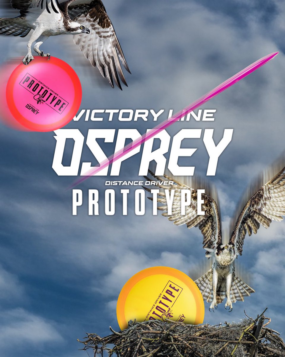 ClimoDiscGolf's tweet image. Victory Line Osprey 🙌 

We’re days away from the release of the Prototype Osprey, which is debuting in our Victory Line plastic blend. This 10-speed driver is designed with a flat bead, that’s nearly undetectable. Featuring an impressive amount of glide, this disc allows you to…