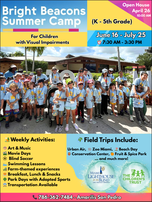 Miamilighthouse's tweet photo. 🌞🕶️ Ready for summer? We are! We are now enrolling for our summer camps for ages 1 to 22. Learn more in the flyers on this post! 

Together, we prove it’s possible to see without sight! 💙👓 #MiamiLighthouse #MiamiLighthouseAcademy

@MDCPS @ELCMDM @childrenstrust  @EducationFL 
@FLBlindServices 

Learn more: https://t.co/Ts5ENHOKgJ

#SchoolfortheBlind #CommunityLeaders #MiamiLeaders #InclusiveClassrooms #InclusiveEducation #InclusivityMatters #InclusiveElementary #InclusiveVPK #AccessibleLearning #VPK #SummerCamp #MiamiSummerCamp #VisualImpairment #MiamiSchools #Toddlers #SupporttheBlind #VisualImpairment #TeenSummerCamp #MusicSummerCamp #ItsPossibletoSeeWithoutSight