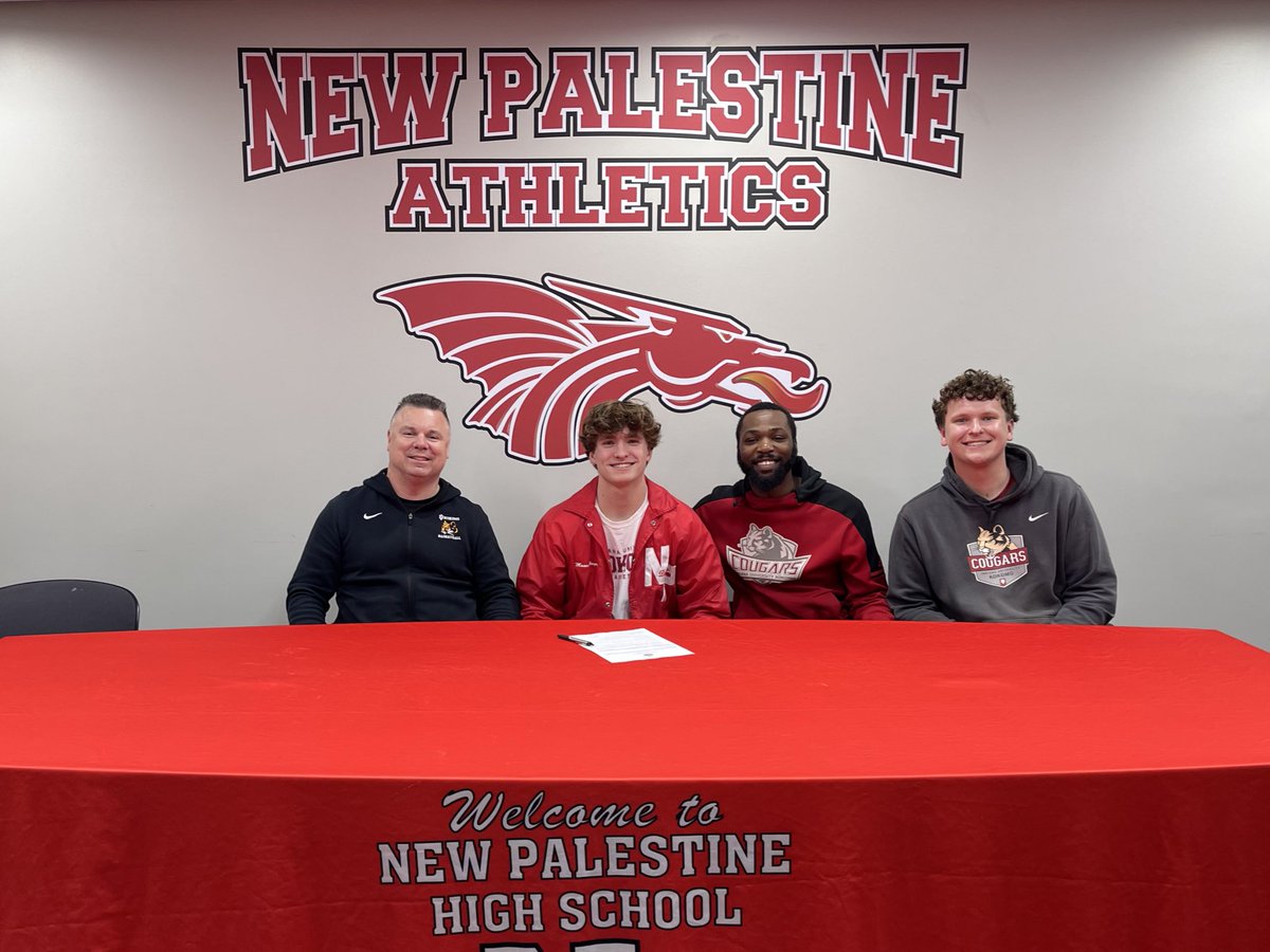 IU Kokomo Men’s Basketball (@iukmbb) on Twitter photo Pen to paper✍️
New Palestine’s All-Time leading assist and steals leader, <a href="/MosesHaynes2/">Moses Haynes</a>, is officially a Cougar. #GoCougars Pen to paper✍️
New Palestine’s All-Time leading assist and steals leader, <a href="/MosesHaynes2/">Moses Haynes</a>, is officially a Cougar. #GoCougars