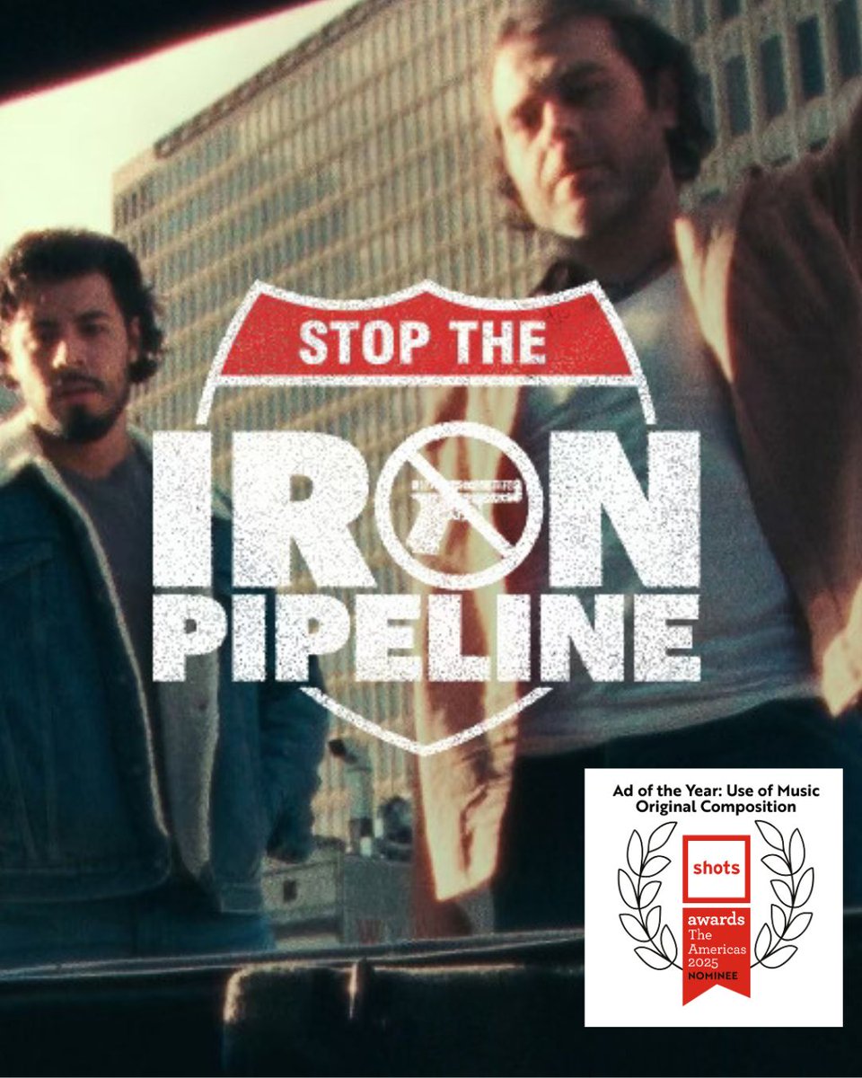 We’re happy to announce we’ve received a shots Awards - The Americas 2025 shortlist nomination for our work on the “Stop The Iron Pipeline” campaign, in the Use of Music - Original Composition category! 

Congrats and best of luck to our fellow nominees.

#shotsawards
