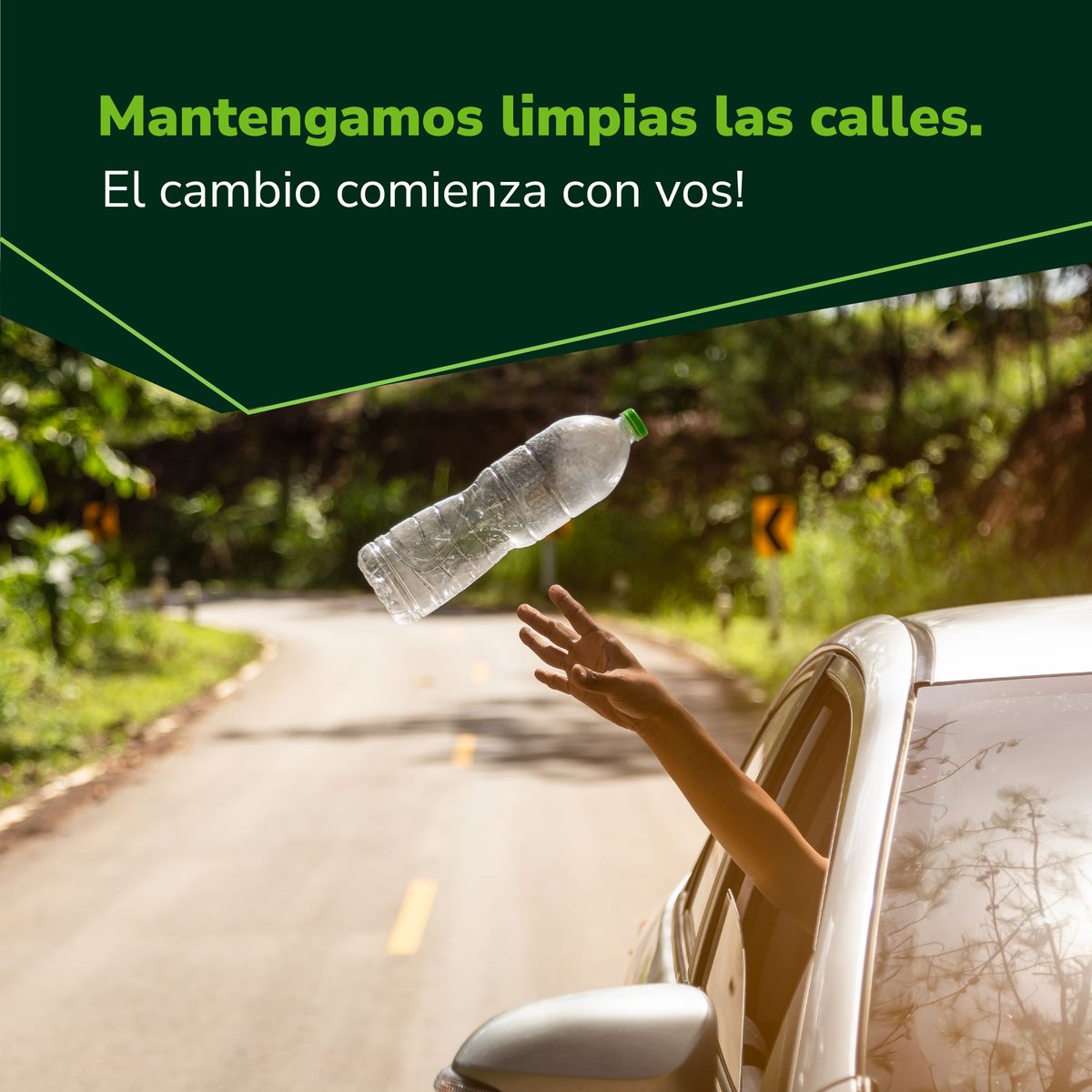La limpieza comienza con vos 🙌
Conservemos el entorno y cuidemos nuestro país.