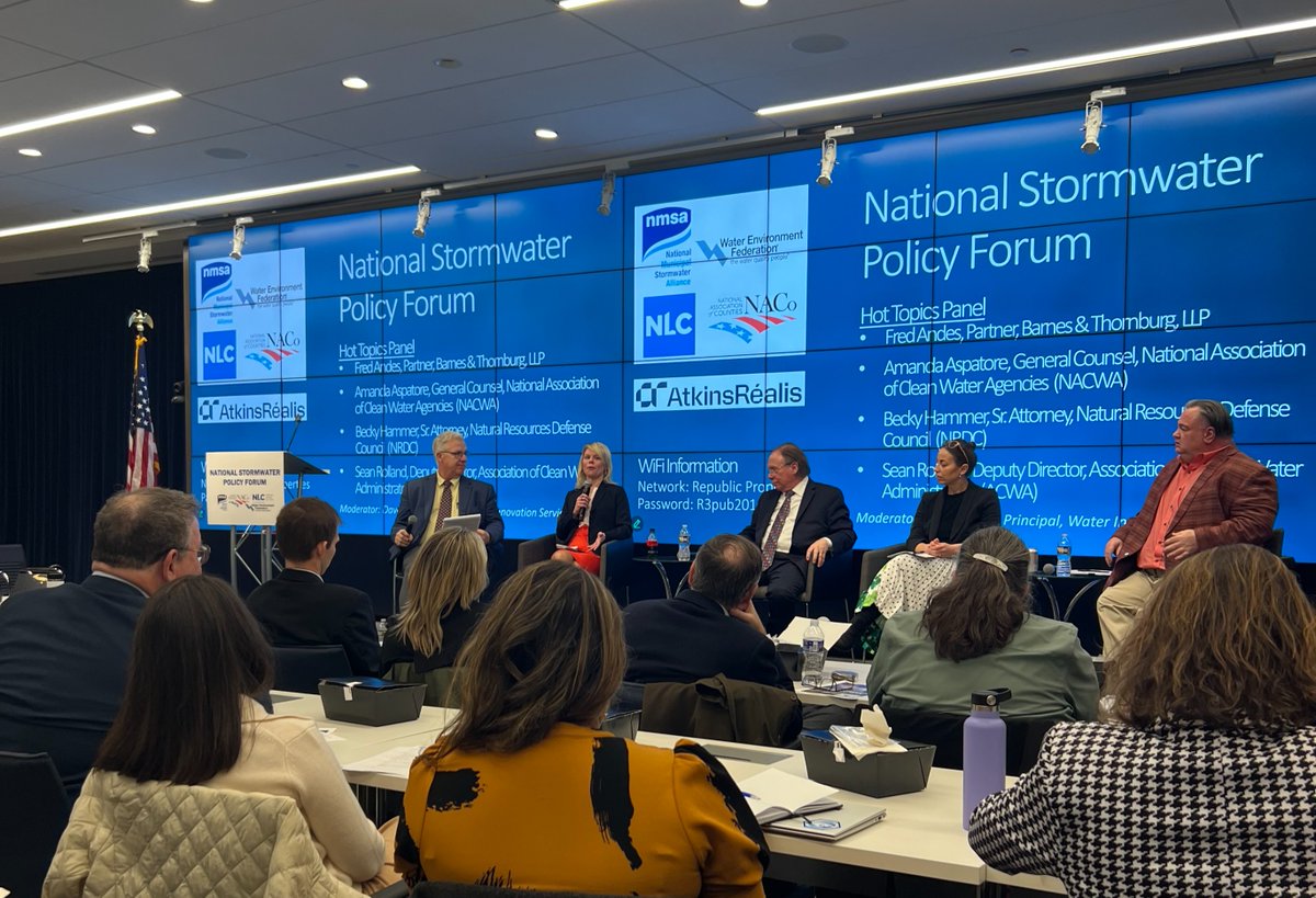 NACWA (@nacwa) on Twitter photo NACWA was proud to join today’s National Stormwater Policy Forum! Our Chief Legal Officer, Amanda Aspatore, spoke on key legislative & regulatory issues shaping stormwater’s future. Thanks <a href="/WEForg/">Water Environment Federation</a> National Municipal Stormwater Alliance <a href="/leagueofcities/">National League of Cities</a> <a href="/NACoTweets/">NACo</a>! #WaterWeek2025 NACWA was proud to join today’s National Stormwater Policy Forum! Our Chief Legal Officer, Amanda Aspatore, spoke on key legislative & regulatory issues shaping stormwater’s future. Thanks <a href="/WEForg/">Water Environment Federation</a> National Municipal Stormwater Alliance <a href="/leagueofcities/">National League of Cities</a> <a href="/NACoTweets/">NACo</a>! #WaterWeek2025
