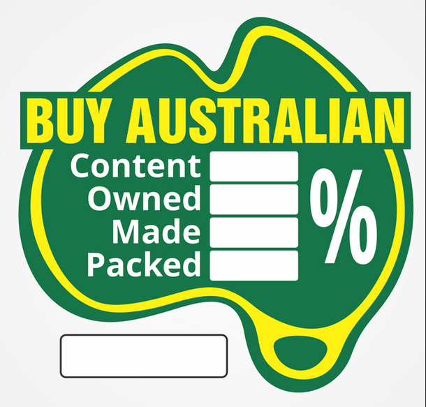 AustralianLogo's tweet photo. The Buy Australian Logo uses the original method of determining the  level of Australian Made using the CO$T of manufacture Vs the ACCC  method of 'the last substantial transformation must occur in Australia'.  Which of these shows best the true level of Australian  Manufacture? https://t.co/jmX3wks0uv