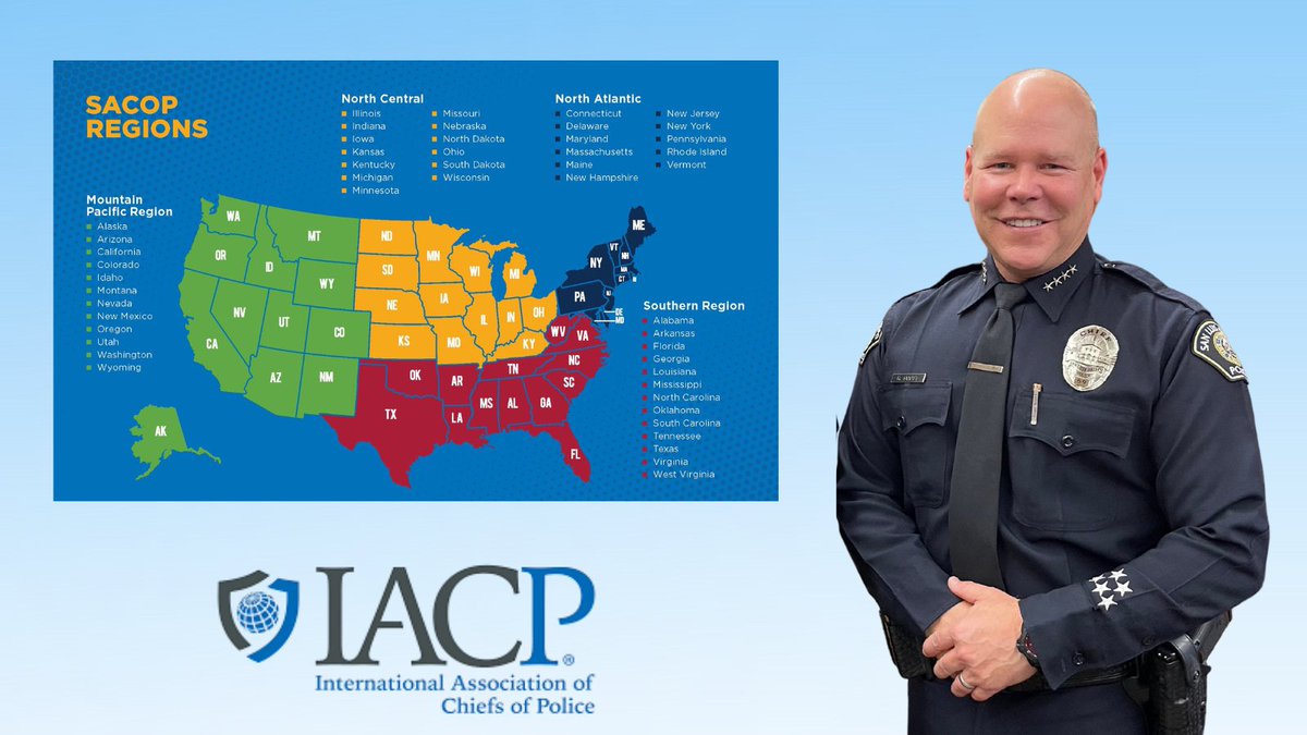 We are so proud to share that <a href="/SLOPD_Chief/">Rick Scott</a> has been elected to chair the Mountain Pacific Region for @theIACP. This role is vital to the development of public safety initiatives for our western states. Visit trst.in/H6qV4h for full details. Congrats Chief!