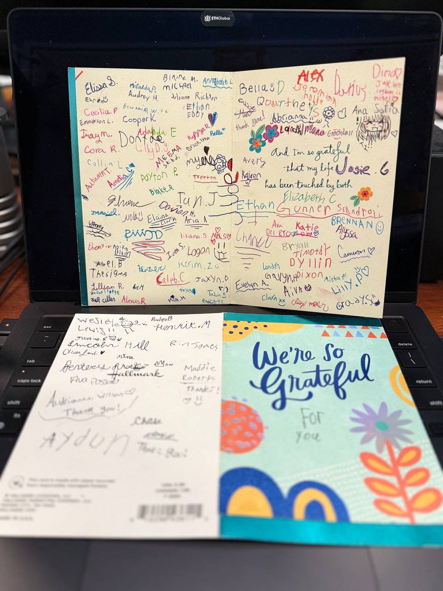 onerealbenson's tweet photo. Just got two thank-you cards filled with signatures from the 6th-grade STEM class at Harlem Middle School — such a touching surprise.

A few months ago, their teacher asked to buy 5 of our weather devices for a science project. We sent them 10, as a gift.

Weather isn’t just data — it’s a way to connect with nature, and sometimes, to inspire the next generation.

Glad Nubila could be a small part of that. 🌱