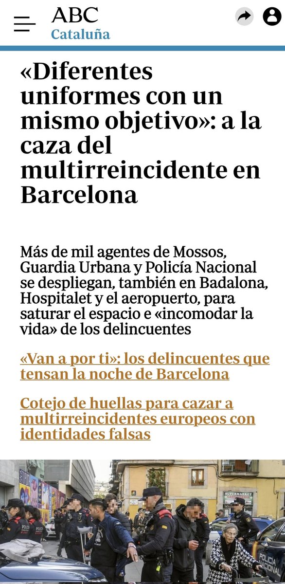 Así es como trabajamos 👮🏼‍♀️👮‍♂️🇪🇸 en conjunto y cada uno con sus competencias exclusivas.

Trabajamos para los ciudadanos y no para los políticos.

Somos la #PoliciaNacional de #Catalunya

PROTEGER  y VELAR POR LA SEGURIDAD de todos los ciudadanos.

🗞️
abc.es/espana/catalun…