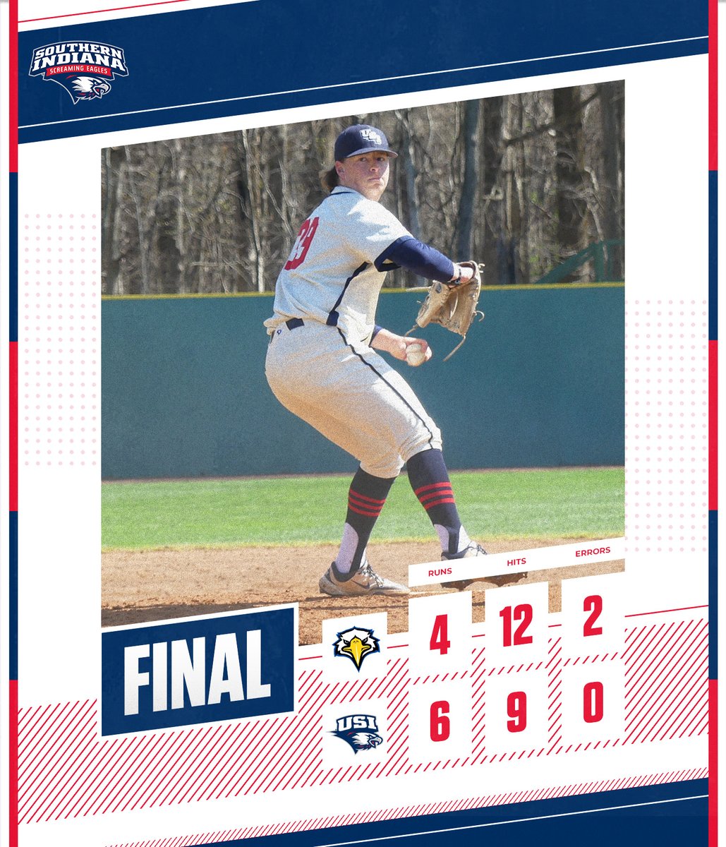 USI Athletics (@usiathletics) on Twitter photo <a href="/USIBaseball/">USI Baseball</a> .<a href="/USIBaseball/">USI Baseball</a> Final: The Screaming Eagles win 6-4 on a walk-off home run by Patrick McLellan in the bottom of the 9th. USI has won 6-straight and move into sole possession of 1st in the <a href="/OVCSports/">Ohio Valley Conference</a>. #GoUSIEagles #OVCit <a href="/USIBaseball/">USI Baseball</a> .<a href="/USIBaseball/">USI Baseball</a> Final: The Screaming Eagles win 6-4 on a walk-off home run by Patrick McLellan in the bottom of the 9th. USI has won 6-straight and move into sole possession of 1st in the <a href="/OVCSports/">Ohio Valley Conference</a>. #GoUSIEagles #OVCit
