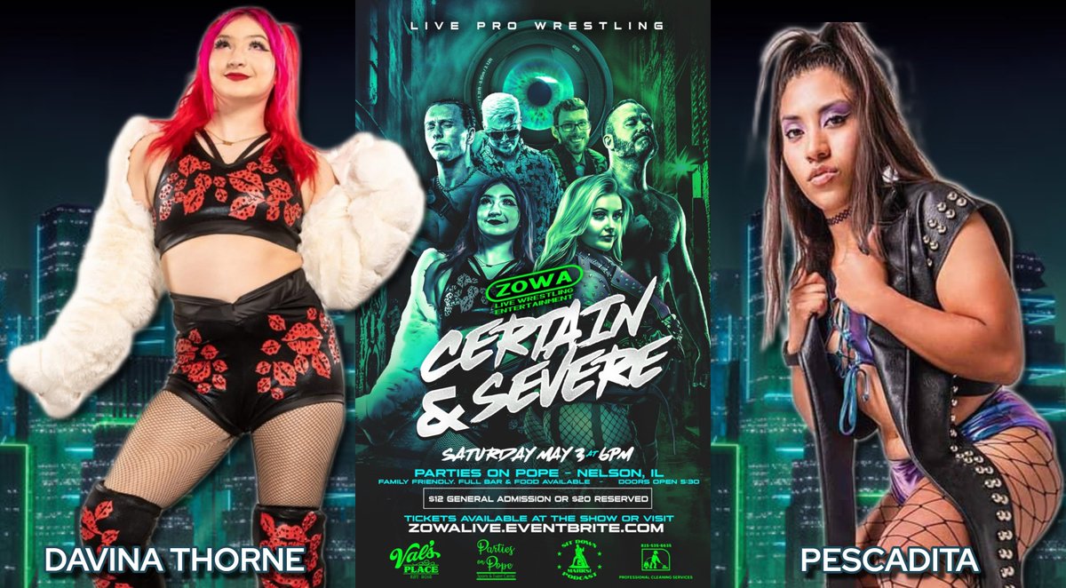 Your first 4 match announcements for May 3 in Nelson, IL!