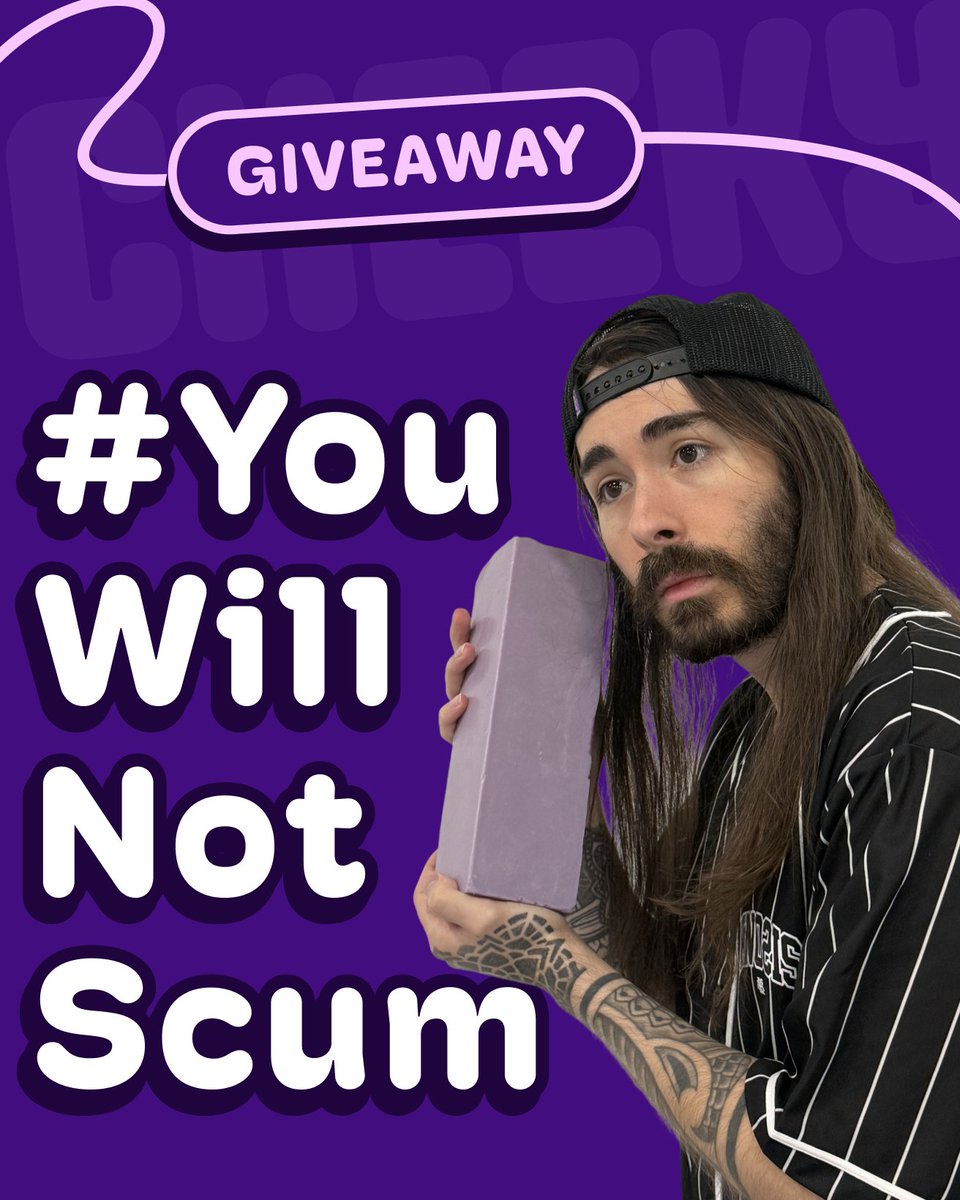 #YouWillNotScum GIVEAWAY. Thanks to Jabroni Mike and GEEGA you can win 1 of 5 BIG BEAUTIFUL BRICKS OF SOAP!! How to Enter: 

Follow <a href="/use_cheeky/">Cheeky</a> @generalGEEGA and <a href="/jabroni_mike/">Jabroni Mike</a> 

RT this post

Post something creative using #YouWillNotScum 

Ends 4/30 (Don't eat the soap mike)