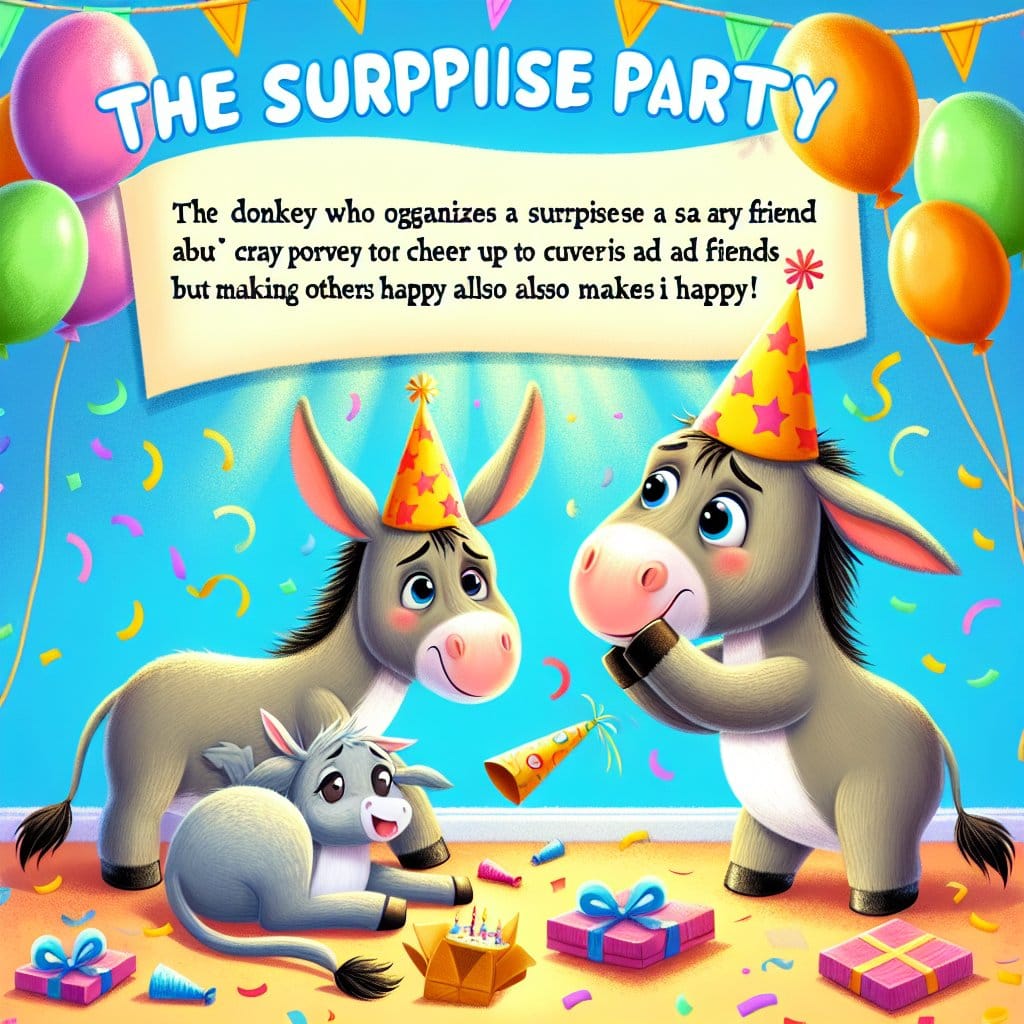 La fiesta sorpresa del burro gris -  cuentomania.net/la-fiesta-sorp…