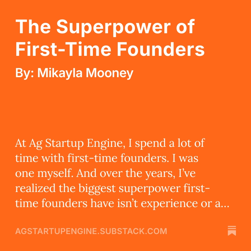 The Superpower of First-Time Founders open.substack.com/pub/agstartupe…