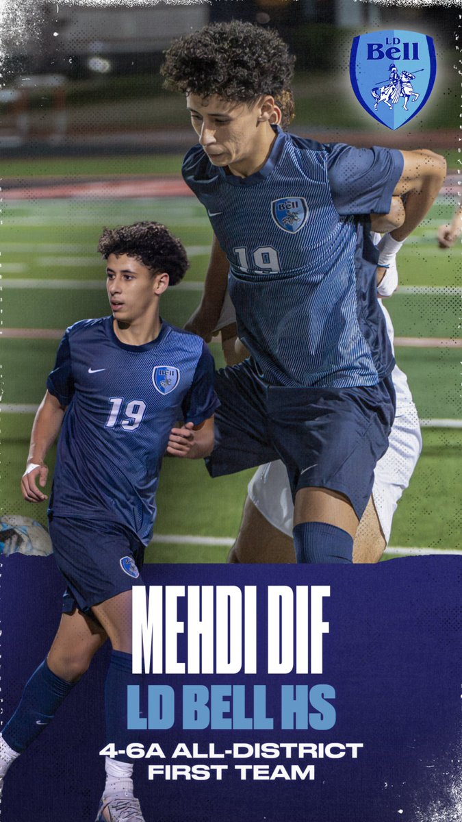 LD Bell Men's Soccer (@ldbell_soccer) on Twitter photo Congratulations to Junior Mehdi Dif on his selection to the 1st Team All-District 4-6A! Mehdi is a wizard on the ball and scored some very impressive goals against strong opponents. We are proud of you, Mehdi! #UniteAndConquer #AllDistrict1stTeam <a href="/RandyBelcherBHS/">Randy D Belcher</a> Congratulations to Junior Mehdi Dif on his selection to the 1st Team All-District 4-6A! Mehdi is a wizard on the ball and scored some very impressive goals against strong opponents. We are proud of you, Mehdi! #UniteAndConquer #AllDistrict1stTeam <a href="/RandyBelcherBHS/">Randy D Belcher</a>