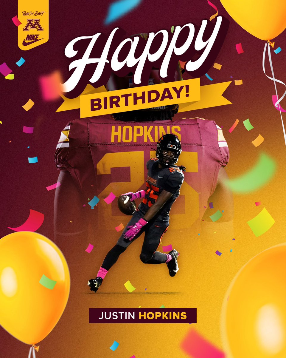 JustinHopkins26's tweet image. 〽️🔥Thanks for the birthday love #GopherNation #DinkyTown @MinnesotaRivals @RTBGophers10 @RTBRecruiting @CoachNJ_Monroe @Coach_Fleck Ski-U-Mah!!