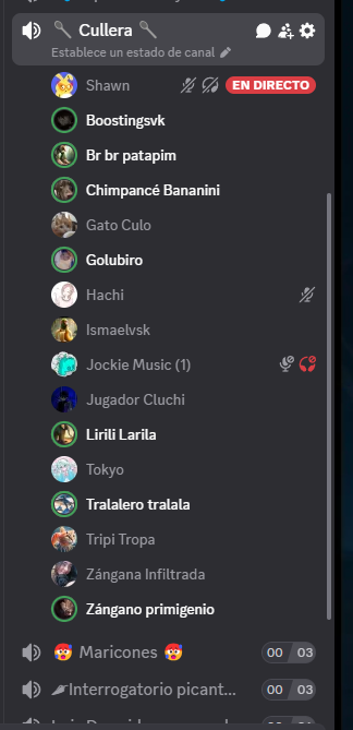 Demasiado Zángano junto en el discord