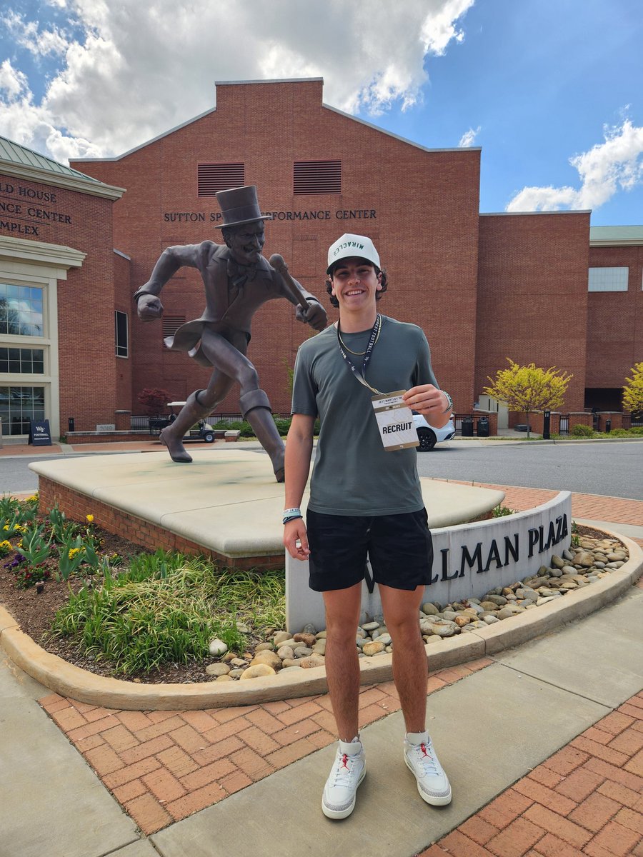 Jett Bartley (@jettbartley) on Twitter photo Thanks, Wake Forest football and <a href="/Coach_JKramer/">Justin Kramer</a>, for having me on campus. I really enjoyed getting to watch practice and talk with coaches. Go Deacs 🎩🟨⬛️. <a href="/jcromp8/">Jonathan Crompton</a> <a href="/CoachDickert/">Jake Dickert</a> <a href="/CoachJ_Rice/">JEB Rice</a> <a href="/CoachDanEnos/">Dan Enos</a> <a href="/WakeFB/">Wake Forest Football</a> <a href="/WhitworthN/">Nick Whitworth</a> Thanks, Wake Forest football and <a href="/Coach_JKramer/">Justin Kramer</a>, for having me on campus. I really enjoyed getting to watch practice and talk with coaches. Go Deacs 🎩🟨⬛️. <a href="/jcromp8/">Jonathan Crompton</a> <a href="/CoachDickert/">Jake Dickert</a> <a href="/CoachJ_Rice/">JEB Rice</a> <a href="/CoachDanEnos/">Dan Enos</a> <a href="/WakeFB/">Wake Forest Football</a> <a href="/WhitworthN/">Nick Whitworth</a>