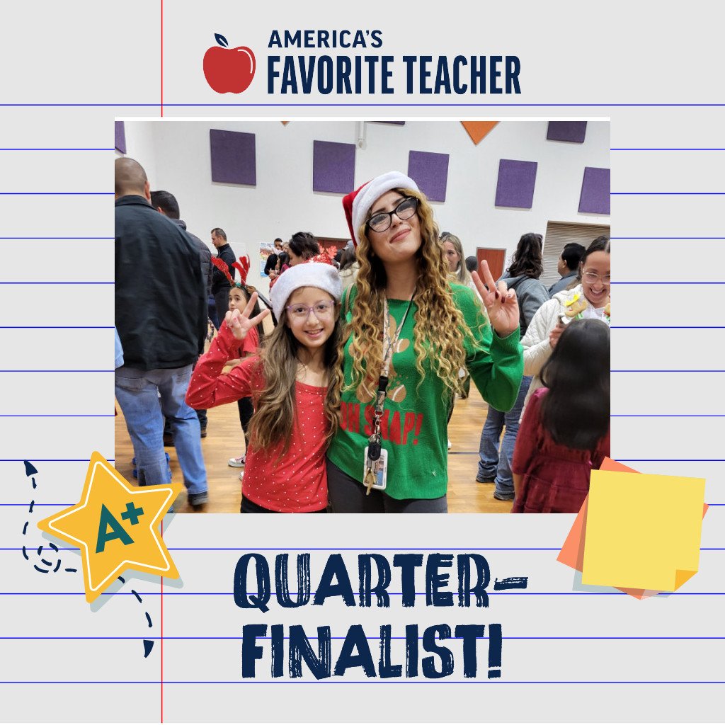 Davina Barraza, M.S.Ed. (@missbeeteachin) on Twitter photo I am officially in the quarter finals that means I have made it to the top 1% of teachers nation wide! Please help me make it to semi finals by voting every 24 hours!🙂
americasfavteacher.org/2025/davina-ba…
#ALLIN #TeamSISD #ALLINforOURmission <a href="/SocorroISD/">Socorro ISD</a> #AmericasFavoriteTeacher I am officially in the quarter finals that means I have made it to the top 1% of teachers nation wide! Please help me make it to semi finals by voting every 24 hours!🙂
americasfavteacher.org/2025/davina-ba…
#ALLIN #TeamSISD #ALLINforOURmission <a href="/SocorroISD/">Socorro ISD</a> #AmericasFavoriteTeacher