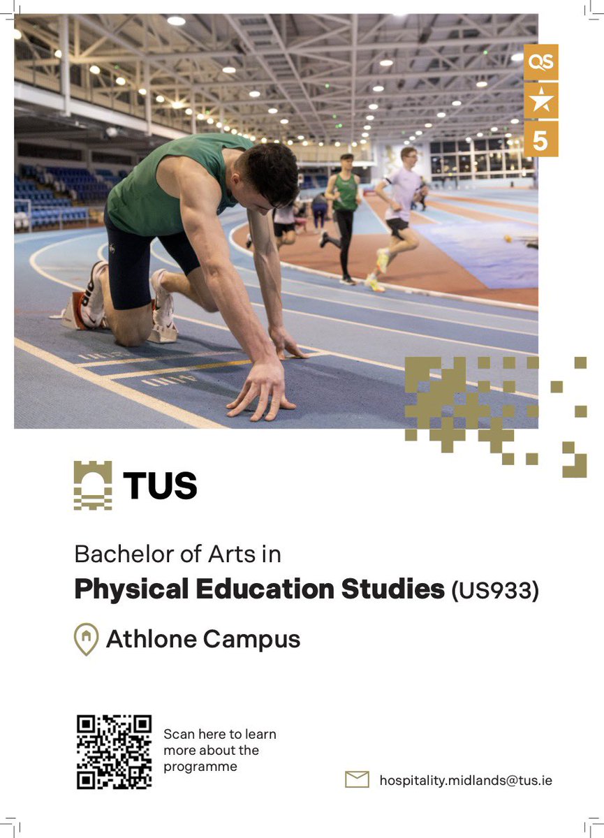 Emma Reardon (@emmareardon9) on Twitter photo 📣 Calling all future Physical Education Studies Students <a href="/TUS_Athlone_/">TUS Athlone Campus</a> … join us on April 9th for our <a href="/TUS_ie/">Technological University of the Shannon</a> Spring Open Evening to learn more about this exciting NEW programme:
Register ➡️ tus.ie/events/athlone…
Programme link - tus.ie/courses/us933/
#StartWithTUS 📣 Calling all future Physical Education Studies Students <a href="/TUS_Athlone_/">TUS Athlone Campus</a> … join us on April 9th for our <a href="/TUS_ie/">Technological University of the Shannon</a> Spring Open Evening to learn more about this exciting NEW programme:
Register ➡️ tus.ie/events/athlone…
Programme link - tus.ie/courses/us933/
#StartWithTUS