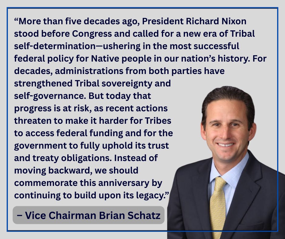 Chairman Murkowski and Vice Chairman Schatz shared the following statements on the Senate unanimously passing their bipartisan resolution commemorating the 50th anniversary of the Indian Self-Determination and Education Assistance Act (ISDEAA).