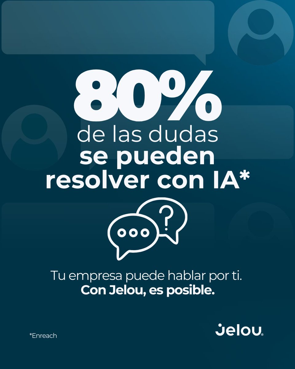 El 80% de las dudas de clientes pueden resolverse con inteligencia artificial. ¿Tu empresa sigue haciéndolo manual? 

La IA conversacional no solo mejora la atención: también impulsa las ventas y ahorra recursos.

Con Jelou, tu empresa puede estar presente sin estar conectada.