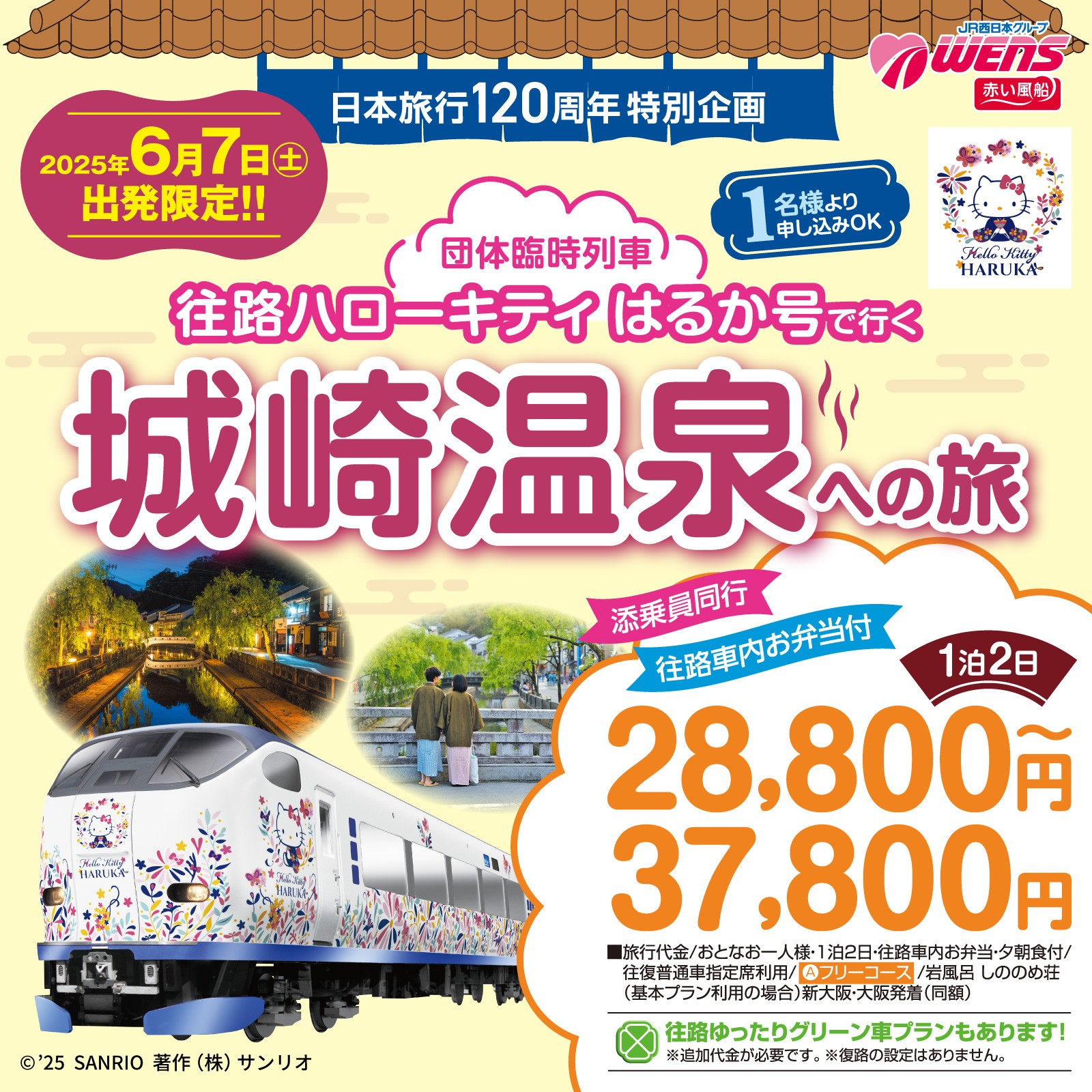 ハローキティ 根付 日本旅行 赤い風船 伊東温泉貸切列車の旅 日本旅行、「赤い風船『貸切ハローキティ新幹線で行く!!ハロー