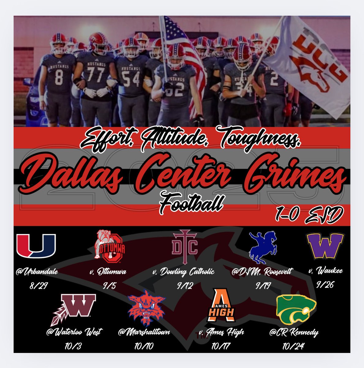 🚨SCHEDULE DROP 🚨
     New cycle, new teams, new energy 
                  🐴🏈| DCGFB