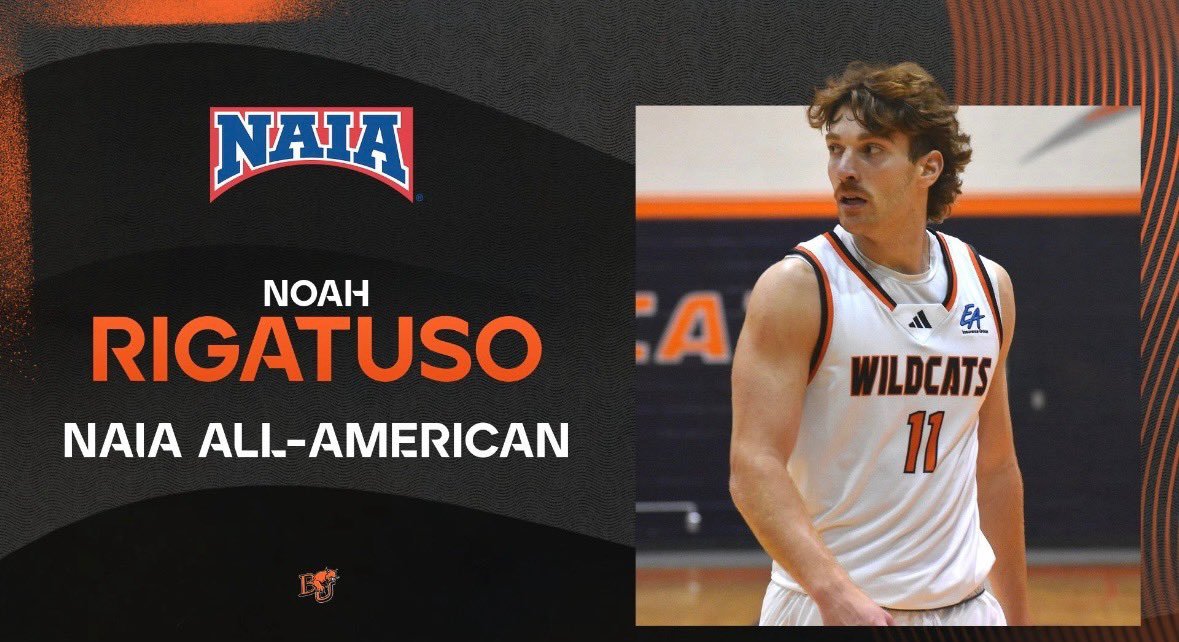 Jake Lieberman (@jakelieberman2) on Twitter photo Noah Rigatuso (<a href="/NoahRigatuso/">Noah Rigatuso</a>) out of Baker University (NAIA) has entered the transfer portal, i'm told.
Averaged 16.7 points, 6.1 rebounds & 1.7 assists in 33 games.
6'6 guard/forward.
Second Team All American. Noah Rigatuso (<a href="/NoahRigatuso/">Noah Rigatuso</a>) out of Baker University (NAIA) has entered the transfer portal, i'm told.
Averaged 16.7 points, 6.1 rebounds & 1.7 assists in 33 games.
6'6 guard/forward.
Second Team All American.