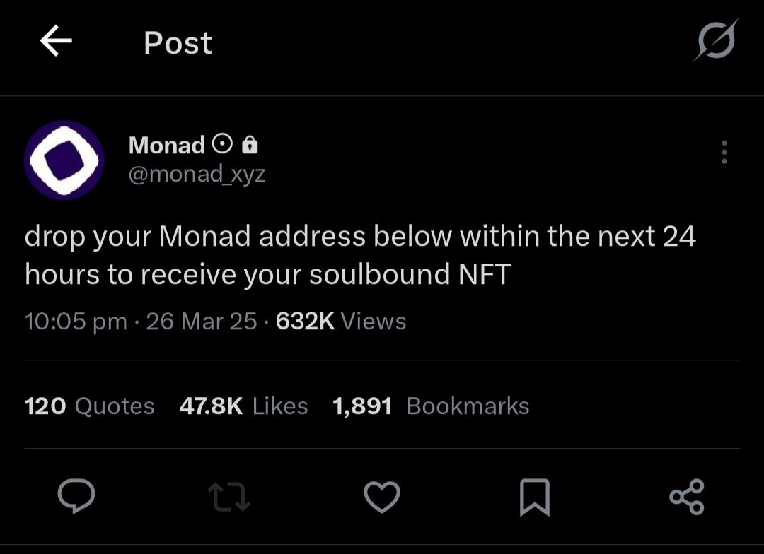 Djidexin's tweet image. Y&apos;all should all do this ASAP

@monad_xyz 
#MonadTestnet 
#monadnetwork
