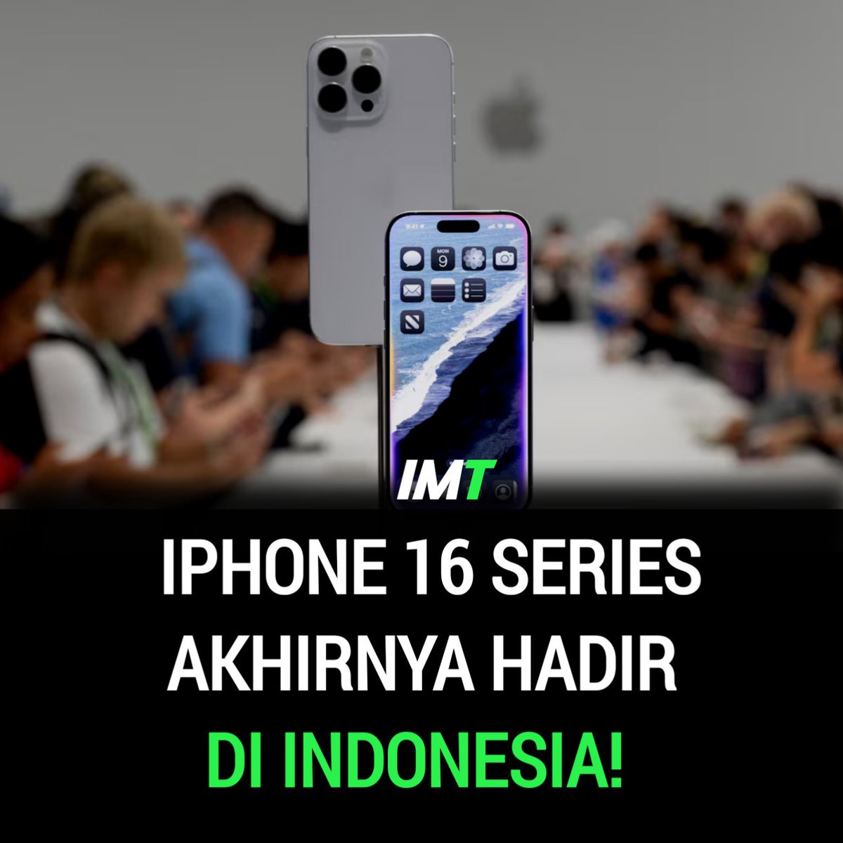 IndoMarkeTrends's tweet photo. Mulai 11 April 2025, seri iPhone 16 akan resmi tersedia di Indonesia setelah Apple berkomitmen untuk investasi lebih dari $300 juta! 📱✨

Siapa di sini yang udah nggak sabar buat beli? https://t.co/GAPIICKphI