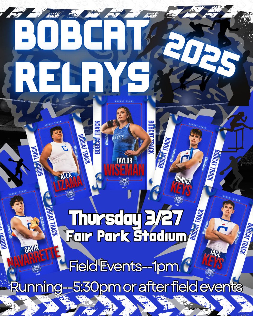 Bobcat Relays 🔵 Thursday 3/27
