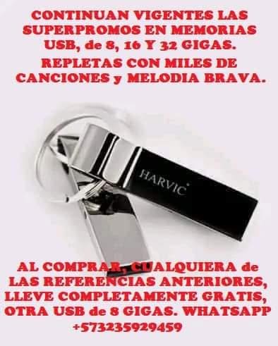 bembecuyabro's tweet photo. REACTIVAMOS NUEVAMENTE LAS PROMOS 2x1.
♦️Por la compra en Memorias USB o Micro SD
♦️Lleve GRATIS: Otra USB de 8 Gb.
♦️DISCOS DUROS USB EXTERNOS de 500 o 1000 GB
♦️Lleve GRATIS otro Disco Duro de 500 Gb, Videos y Libros de Salsa. 

🔊PRECIOS DEL AÑO PASADO. 
WHATSAPP: 
3235929459. https://t.co/OVd0amxFpH