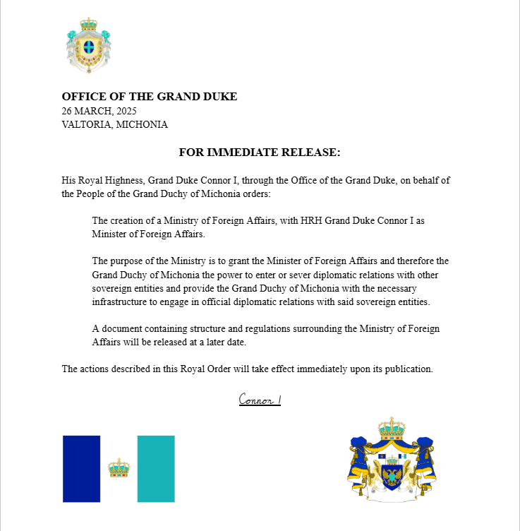 Grand Duchy of Michonia tweet media