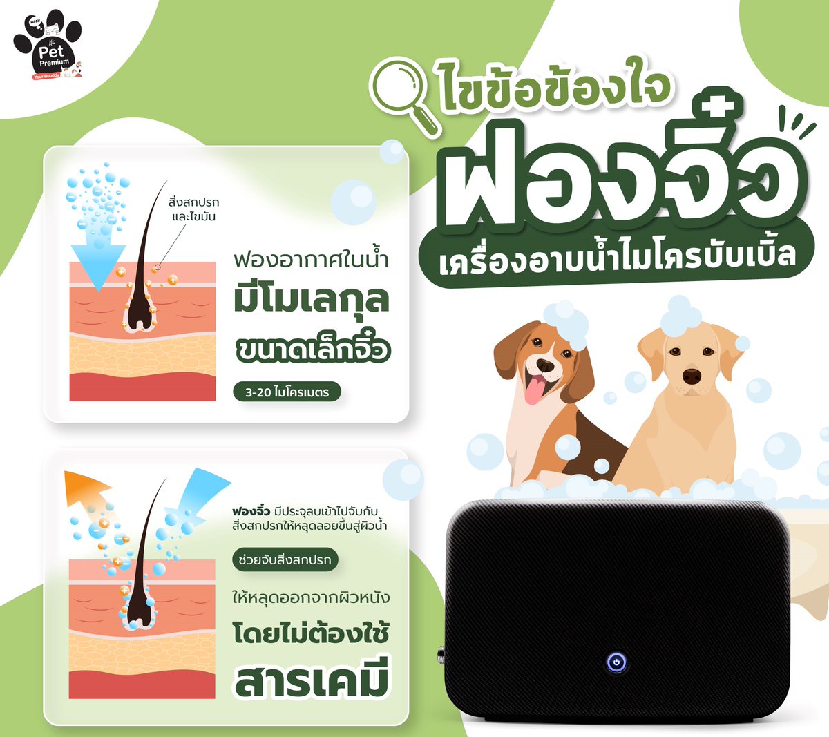 ProductPordee's tweet photo. #mannature เครื่องอาบน้ำ ไมโครบับเบิ้ล ใช้ได้ทั้งคน และ สัตว์เลี้ยง หมดปัญหาโรคผิวหนัง ผิวชุ่มชื้นขึ้น#รายละเอียด นวัตกรรมใหม่ เครื่องอาบน้ำใช้ได้ทั้งคน,สุนัขและแมว เครื่องผลิตน้ำ ไมโคร บับเบิ้ล ฟองอากาศขนาดเล็ก 3 - 20 ไมโครเมตร เพิ่มความชุ่มชื้นให้กับผิวหนัง https://t.co/CcW3Kcc8sB