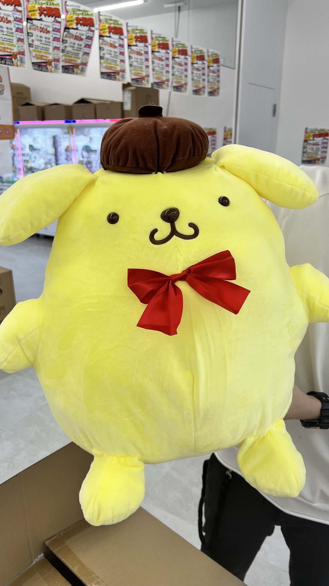 ポムポムプリン 超超BIGぬいぐるみ おめかし - メルカリ