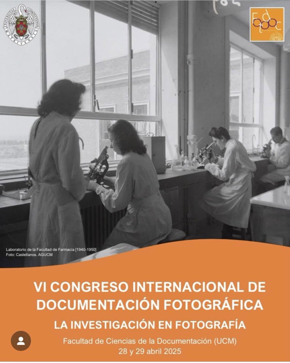IIBI_UNAM_MX's tweet photo. 📸 El #IIBI participará en el VI Congreso Internacional de Documentación Fotográfica de la @UcmFadoc 🇪🇸
Nuestra investigadora Georgina Torres Vargas forma parte del comité científico.
🗓️ 28-29 abril
📺 Transmisión: https://t.co/LxGEE8jiaN
📄 Programa: https://t.co/twbrGb1SYz https://t.co/IU5CmwJ5Az