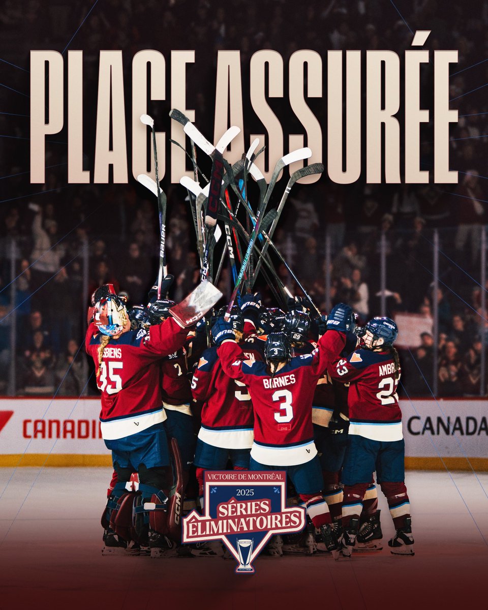 PLACE EN SÉRIE ASSURÉE!

VICTOIRE PLAYOFFS INCOMING!